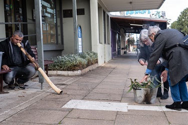 The smoking ceremony in Avoca was conducted by  Dja Dja Wurrung Traditional Owner Jason Kerr